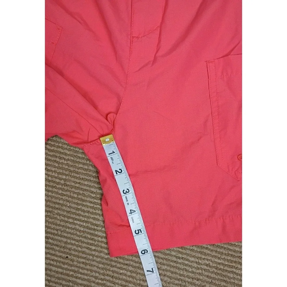 SOUTHERN MARSH Shorts Mens Size M Orange  Cargo Pockets Fishing Button Zip